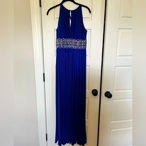 Navy beaded formal dress